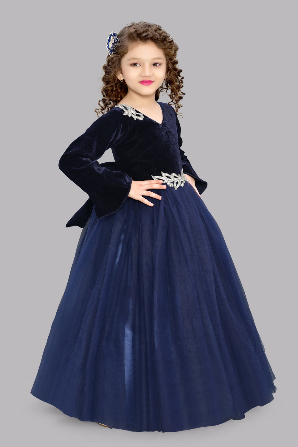 Toddler Girls Velvet Lace Princess Dress Long Sleeve Party Dress Kids  Clothes | eBay